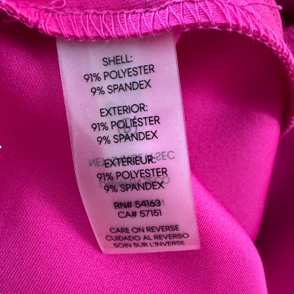 Calvin Klein Hot Pink Capped Sleeve Scuba Sheath Dress Size 4 - Picture 10 of 12